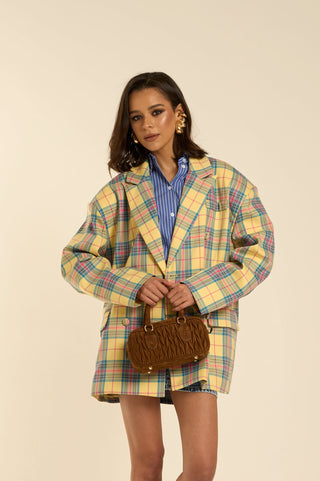 BLAZER YELLOW TARTAN