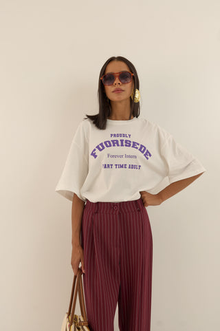 T-SHIRT FUORISEDE VIOLA