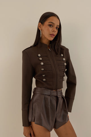 GIACCA MILITARE MAJOR CIOCCOLATO