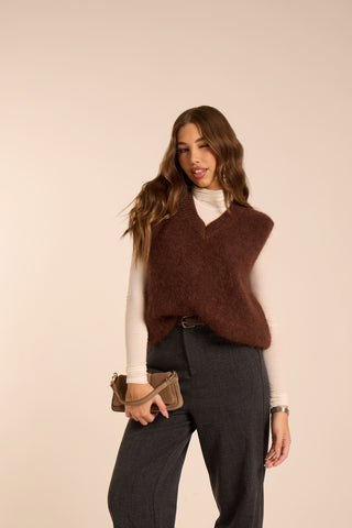 Maglione smanicato MOHAIR