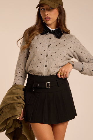 Gonna a pieghe con cintura