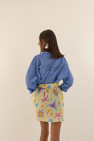 CAMICIA RIGATA AZZURRO