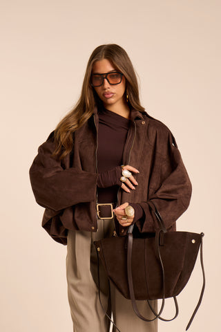 Bomber in suede BRUNA