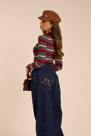 Jeans BLUE CONSTRASTIE