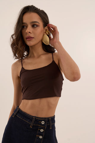 TOP MINI BROWN