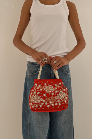 BORSA KOREANA ROSSO