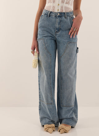 BLUE WORK DENIM JEANS