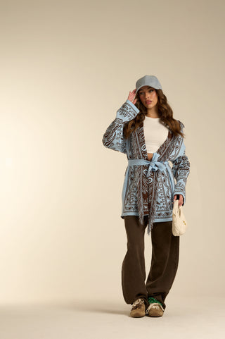 Cardigan Jacquard BLUE