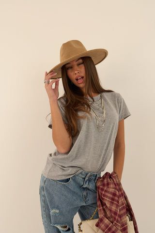 T-SHIRT BASICA GRIGIO