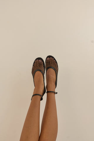 BALLERINA CON CINTURINO VEGA NERO