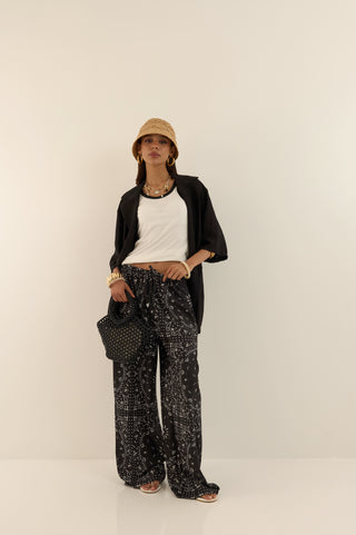 PANTALONE BANDANAS NERO