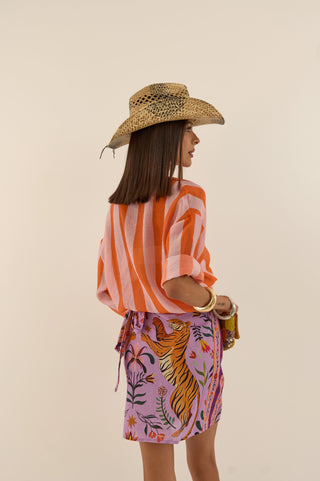 CAMICIA TUCSON RIGHE ARANCIO