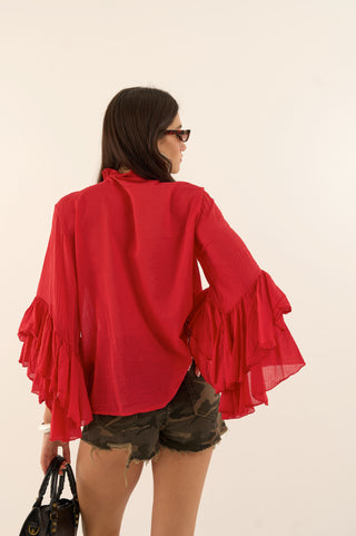 CAMICIA SAHARA ROSSO