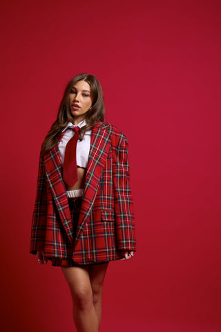 NOËL TARTAN BLAZER