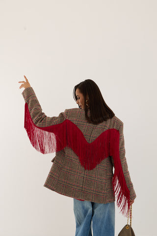 BLAZER FRANGE ALABAMA INVERNO ROSSO