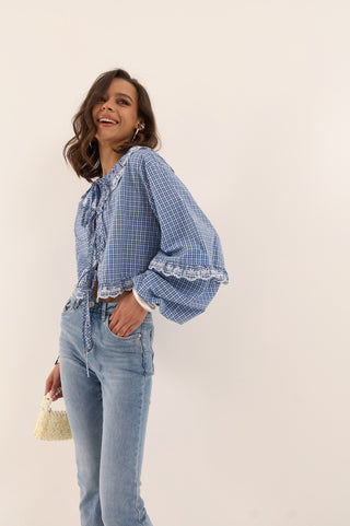 JEANS A ZAMPA FRAYED