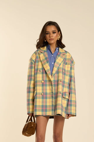 BLAZER YELLOW TARTAN