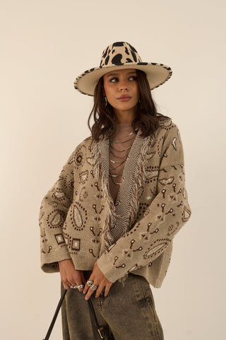 MICRO CARDIGAN DALLAS BEIGE