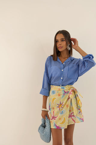 CAMICIA RIGATA AZZURRO