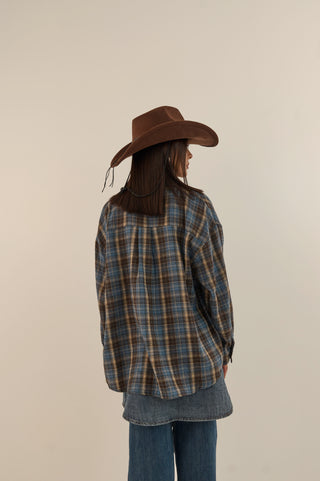 CAMICIA WESTERN AZZURRO