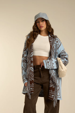 Cardigan Jacquard BLUE