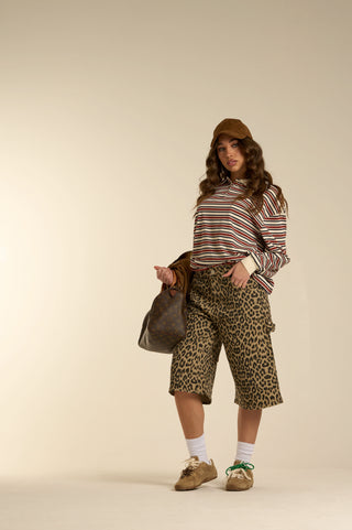 LEOPARD CARGO bermuda