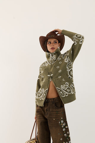 CARDIGAN ZIP RANGER VERDE