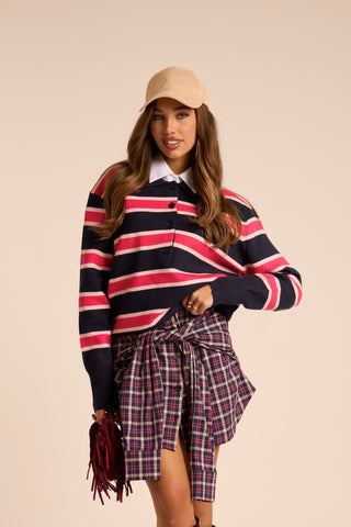 Maglione a righe Paris blu