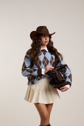 Gonna a pieghe CLÍO WHITE