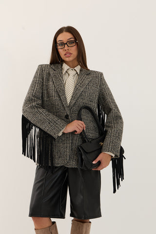 BLAZER FRANGE SHERIFF NERO