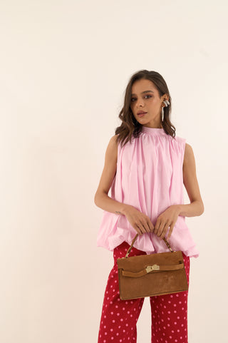 CAMICIA CON FIOCCO ROSA CANDY