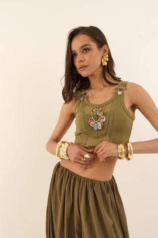 TOP SALOPETTE VERDE