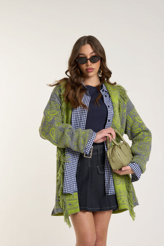 Cardigan Jacquard GREEN