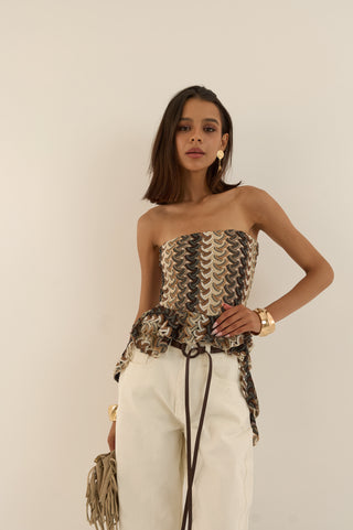 TOP A FASCIA PEPLUM