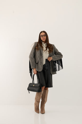 BLAZER FRANGE SHERIFF NERO