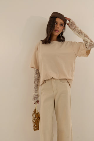 PANTALONE BETTY LISCIO CREMA