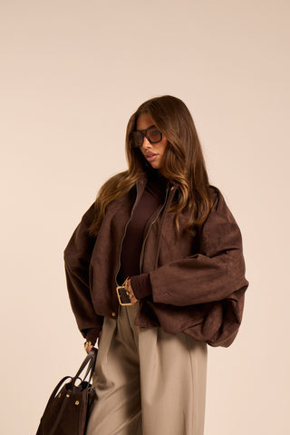 Bomber in suede BRUNA