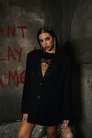 GIACCA BLAZER BLACK DAHLIA