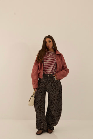 PAISLEY DENIM JEANS