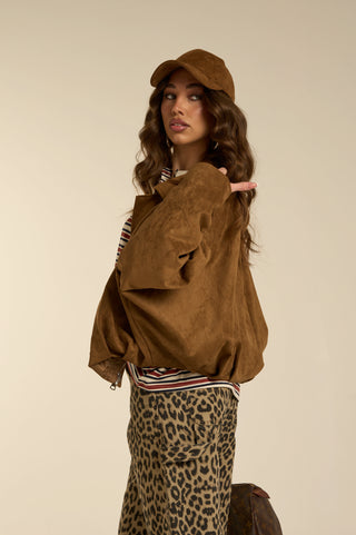 Bomber in suede BRUNA CAMMELLO