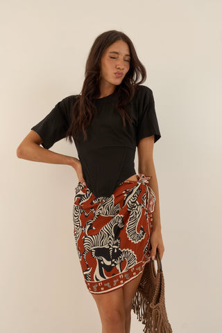 MAGLIA CROP NEVERLAND NERO