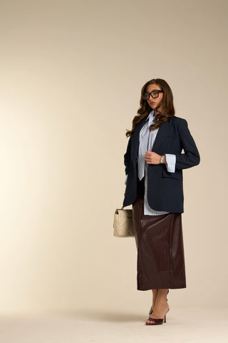 Blazer monopetto oversize DARKBLUE