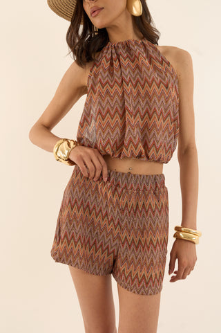 COORDINATO ZIGZAG TERRACOTTA