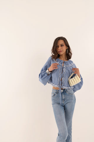 JEANS A ZAMPA FRAYED