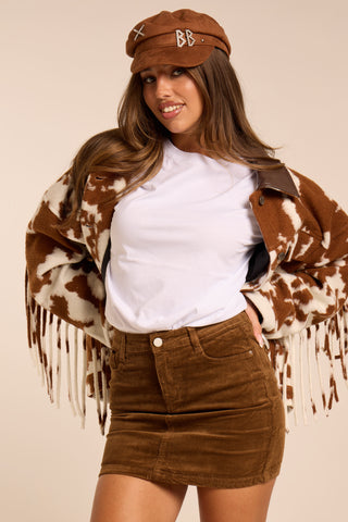 Mini gonna scamosciata MuiMui