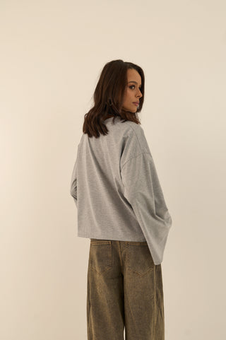 MAGLIA SQUADRATA BEL GRIGIO