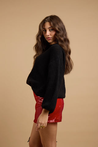 Pullover basico oversize NERO