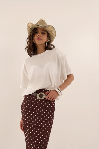 T-SHIRT con spallina imbottita COTTON BIANCO
