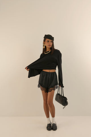 BLACK CULOTTE LINGERIE