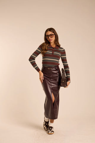 Longuette in pelle AUTUMN